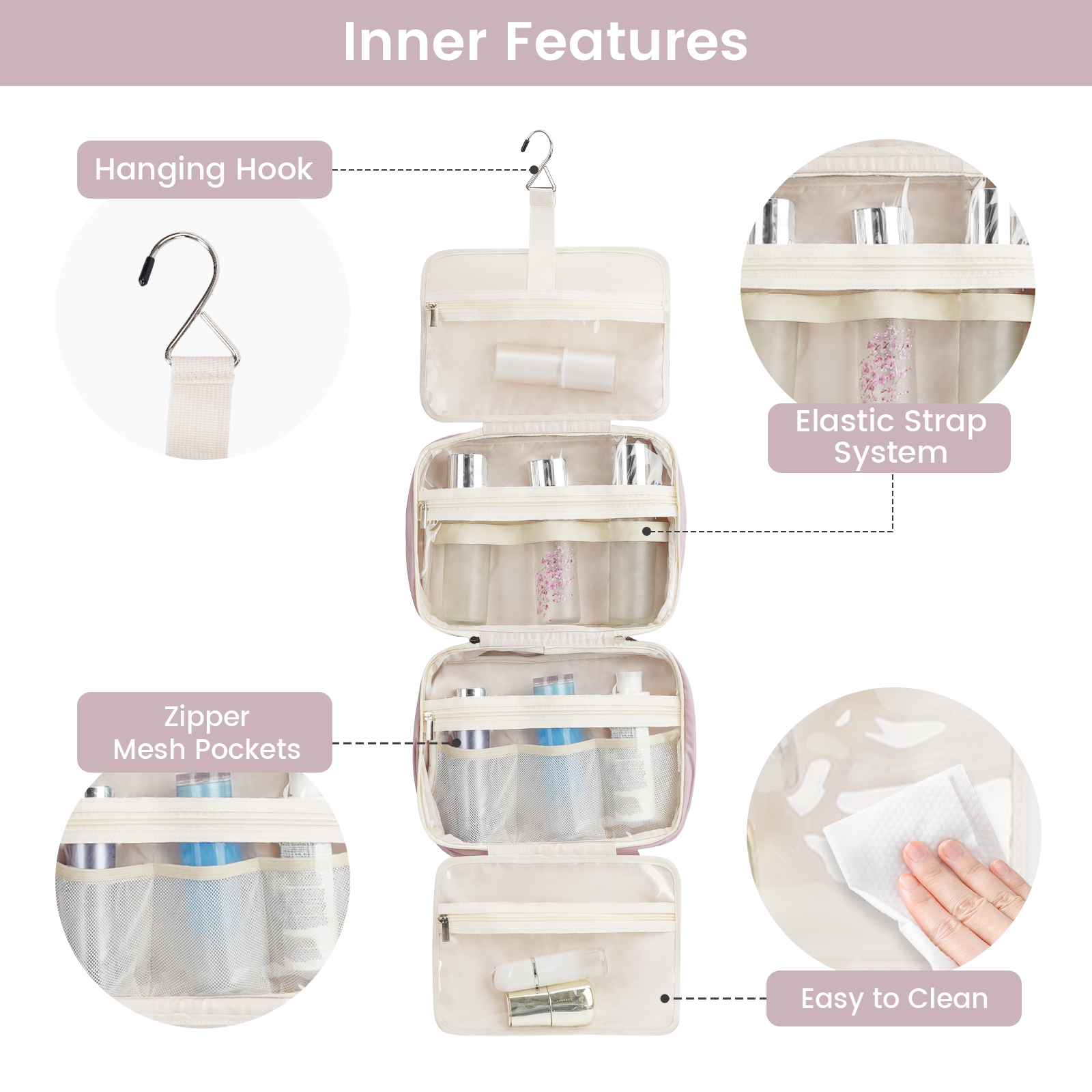 wandf – Großhandel Schmink-/Kosmetiktasche – Hängender Kulturbeutel für Frauen Reise-Make-up-Tasche101