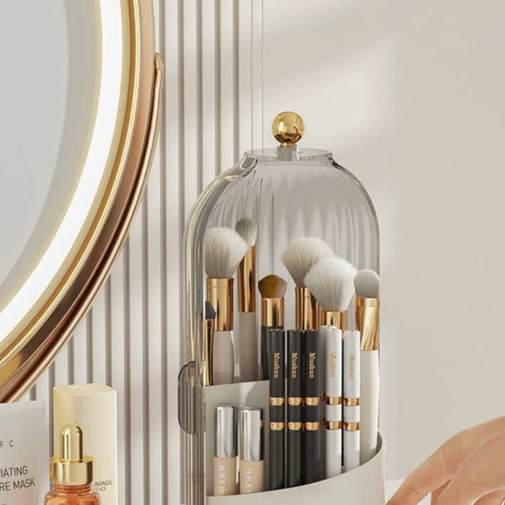 BRECK + FOX - Wholesale Makeup Storage Box - Rotating Acrylic Cosmetics Organizer