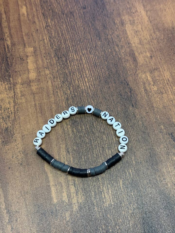 Raiders Team Colors Heishi Beaded Bracelet and other Purchase Wholesale raiders. Free Returns & Net 60 Terms on Faire trending on Faire.