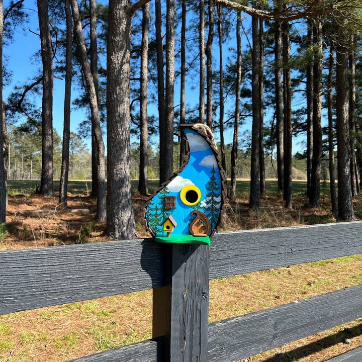 Southern Roots Designs - Vente Nichoir - NICHOIR, nichoir unique, nichoir fantaisiste, coloré2