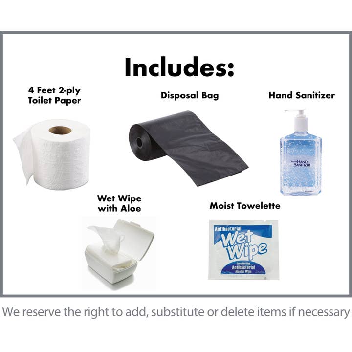 Potty Packs - Wholesale Toilet Paper - Everything But The Toilet SH! Kit - Wet Wipes Included