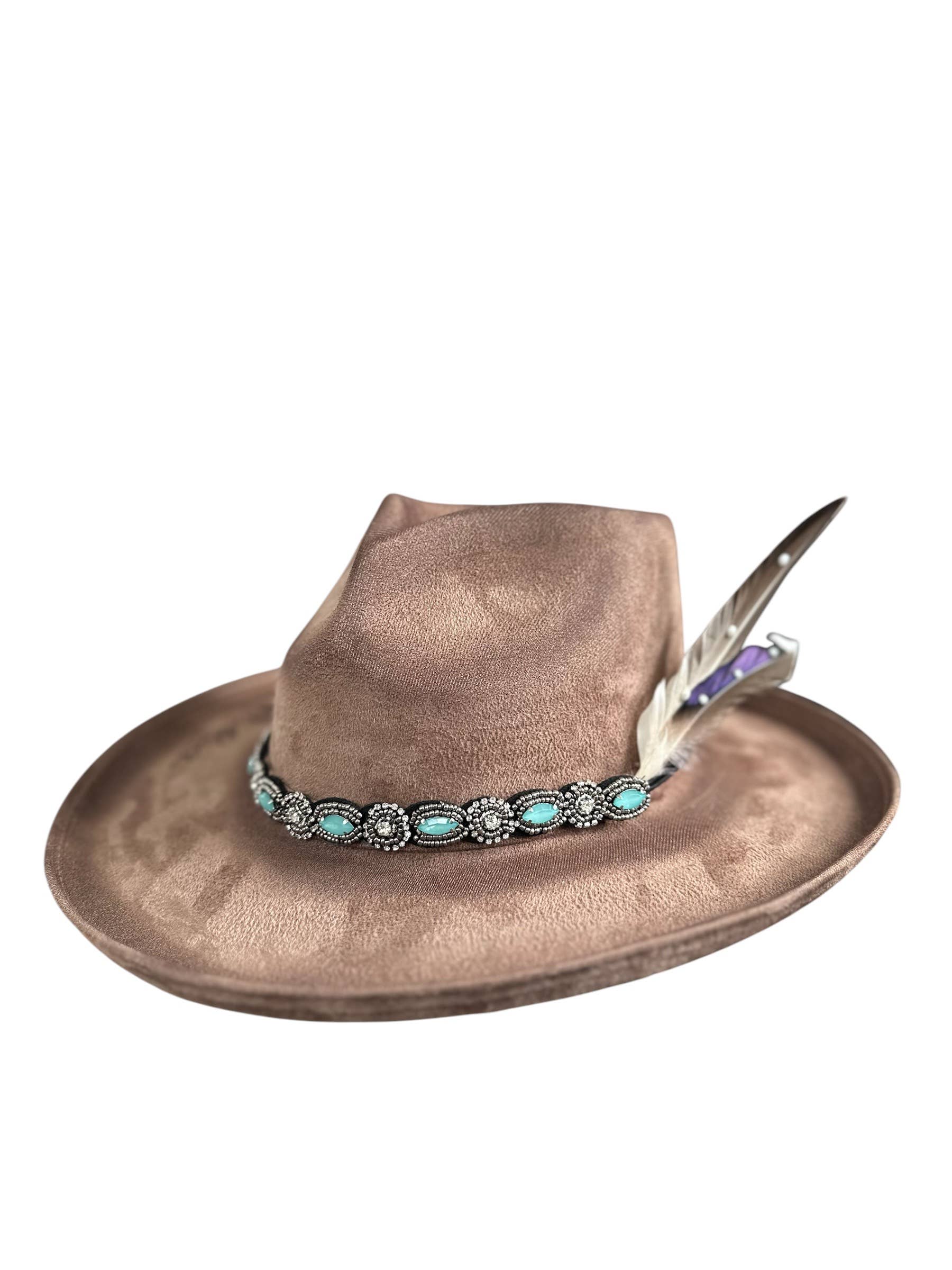 Wild Indigo – wholesale Cowboyhatt - Dam – She is mean & kind Zach Bryan-hatt med gladiolusblomma3