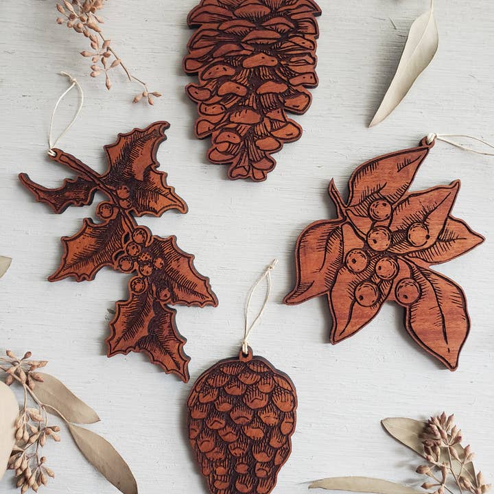 Botanische Winter-Weihnachtsverzierung — Sets für Einzelstücke für den Großhandel von Rose and Peddle