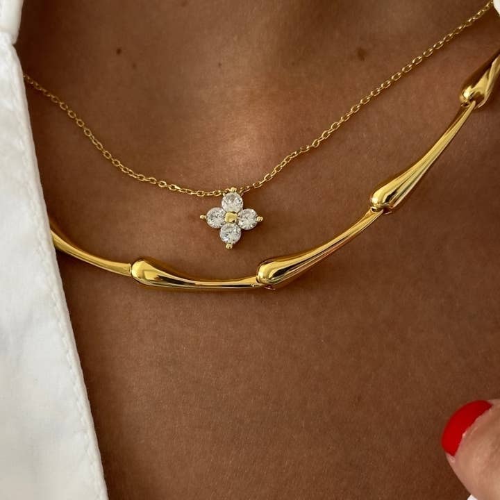 Sahira Jewelry Design – Engroshandel Halskæde med vedhæng – Mae CZ vedhæng halskæde5