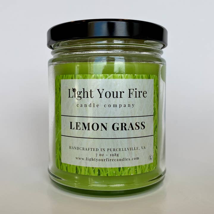 Lemon Grass Candle for wholesale by Light Your Fire Candle Co