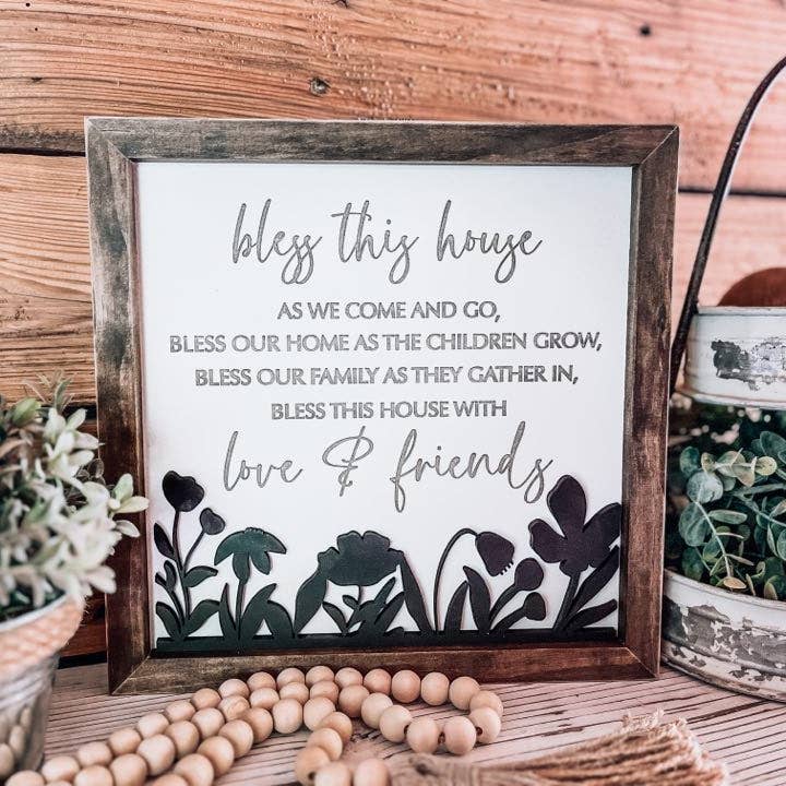 Bless This House Sign | Farmhouse Home Decor for wholesale by The Farmer's Wife