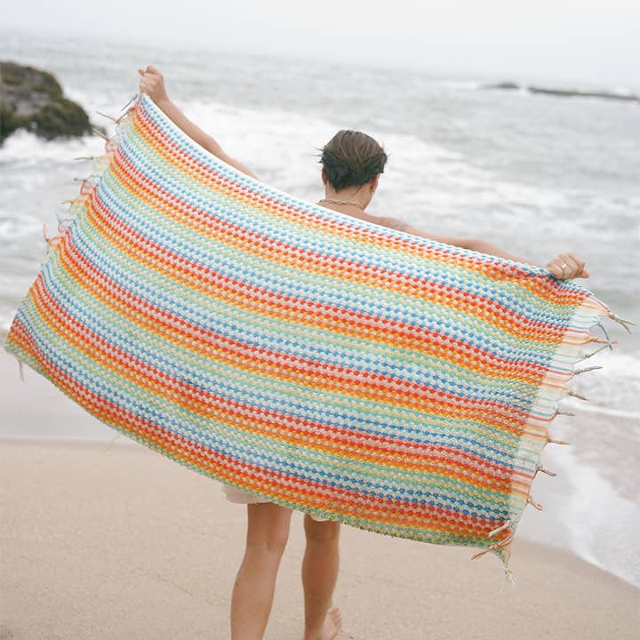 Bathing Culture - Wholesale Bath Towel - Organic Cosmic Rainbow Towel (Vibrant) 3