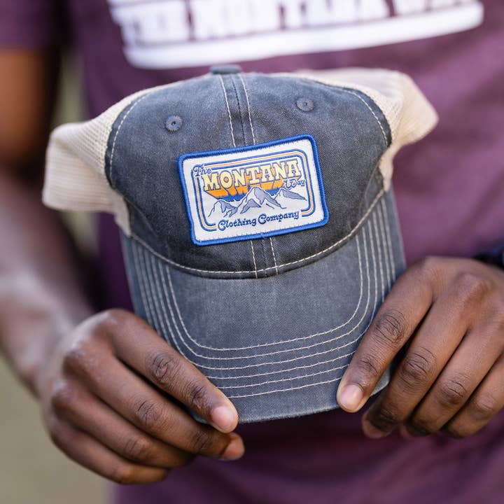 Clothing Co. Trucker in Charcoal/Khaki for wholesale by The Montana Way
