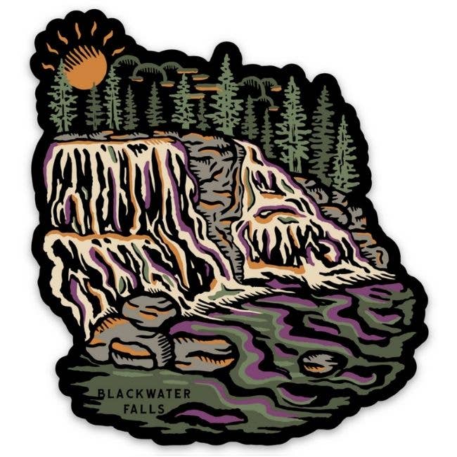 Blackwater Falls Dark - Sticker for wholesale by The West Virginia Company