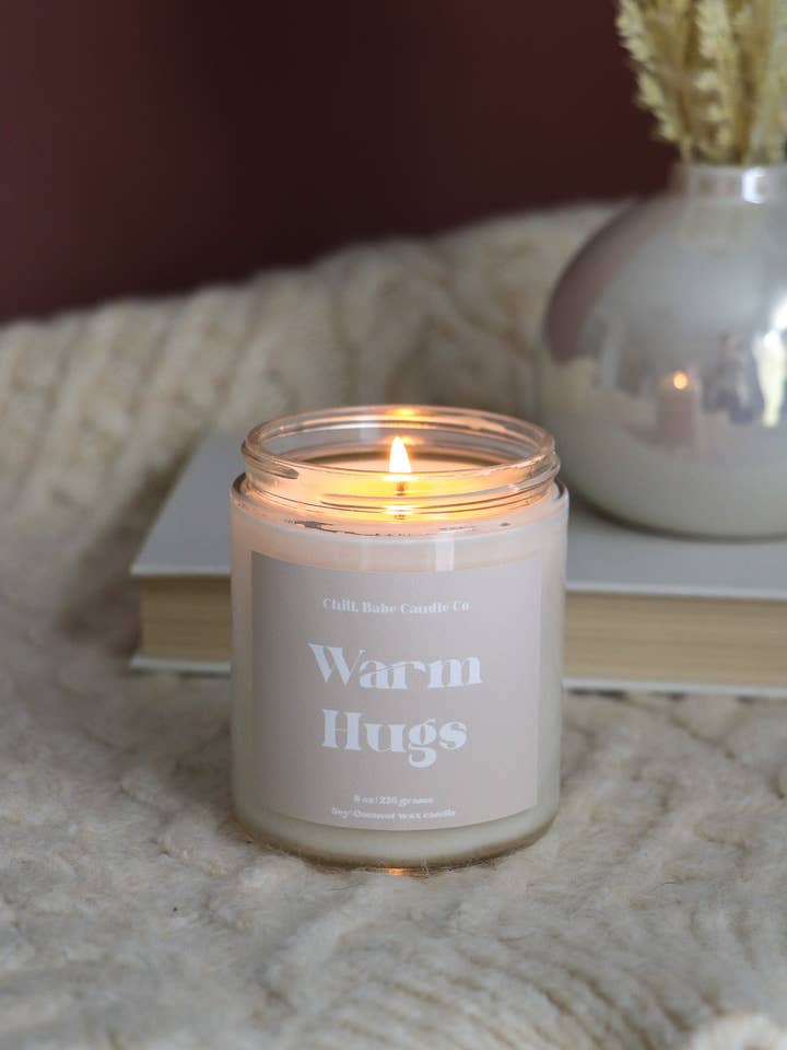 Warm Hugs Candle | Cream + Cardamom for wholesale by Chill, Babe Candle Co