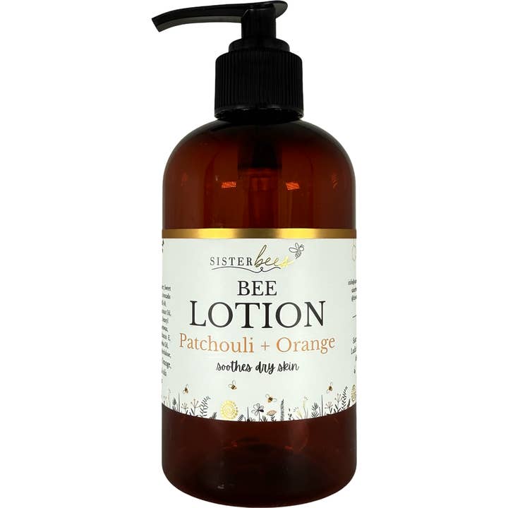 Bee Lotion- Patchouli & Orange for wholesale by Sister Bees LLC