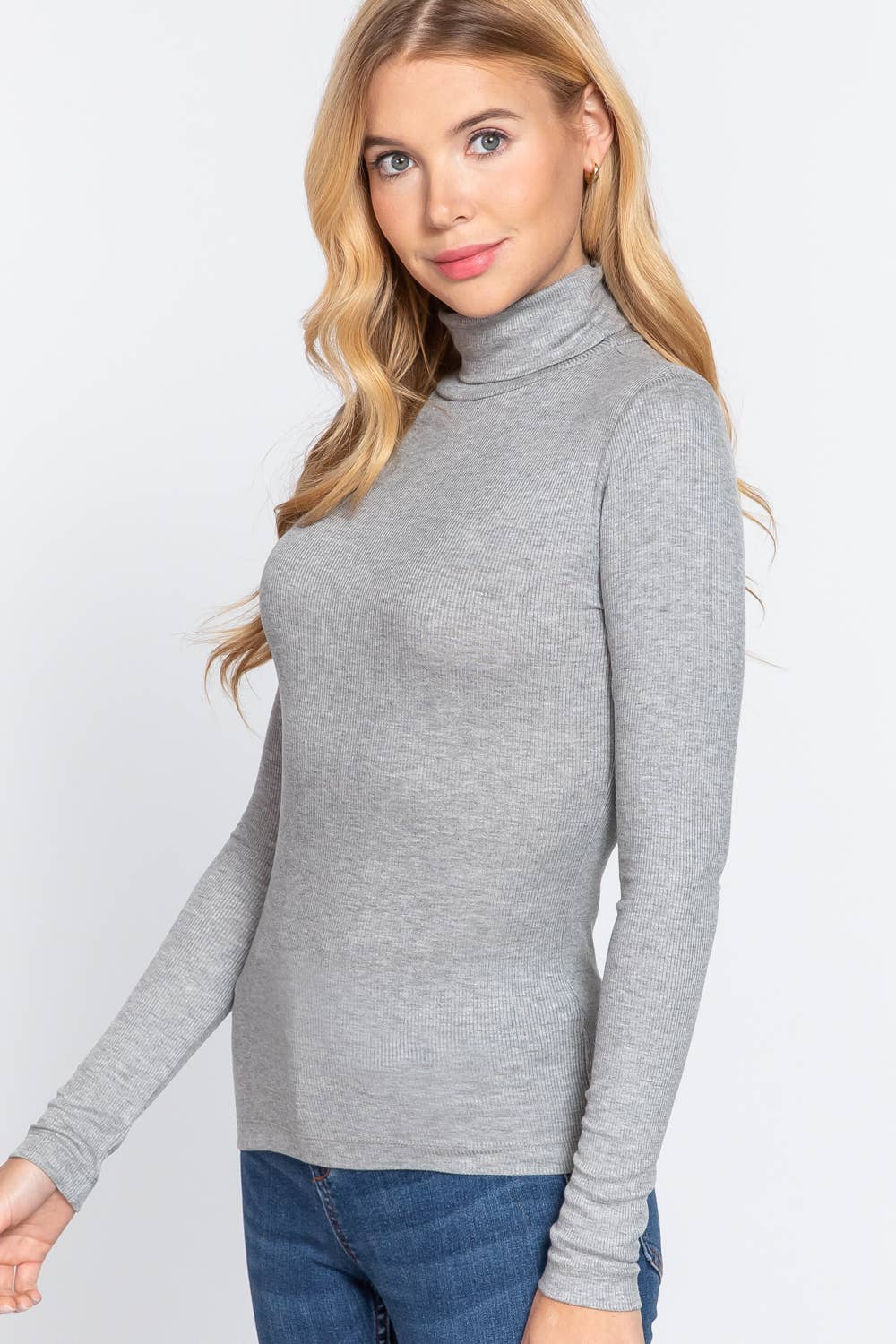 42POPS - Vente Haut en maille – femme - , ,.SI-24739 HAUT EN MAILLE CÔTELÉE À COL ROULÉ ET MANCHES LONGUES AJUSTÉES11