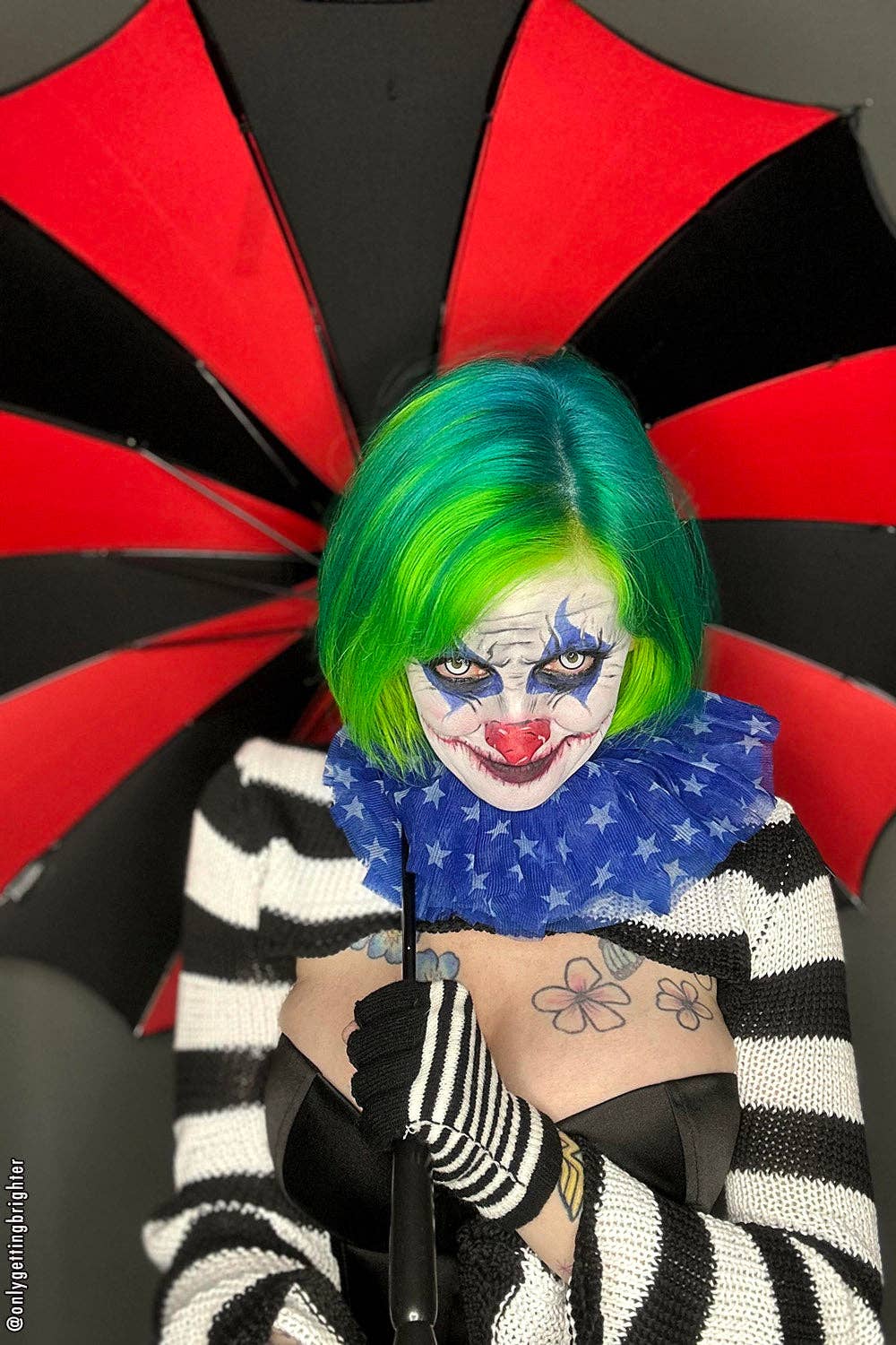 vampirefreaks – Guarda-chuva - Mulher por atacado – Guarda-Chuva Pagoda [Preto/RISCAS VERMELHO]8