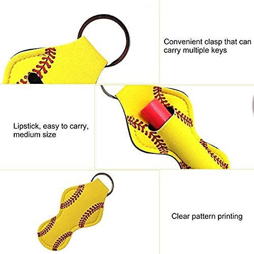 Sportybella – wholesale Keychain – Women's – Softball Chapstick Holder Keychain1