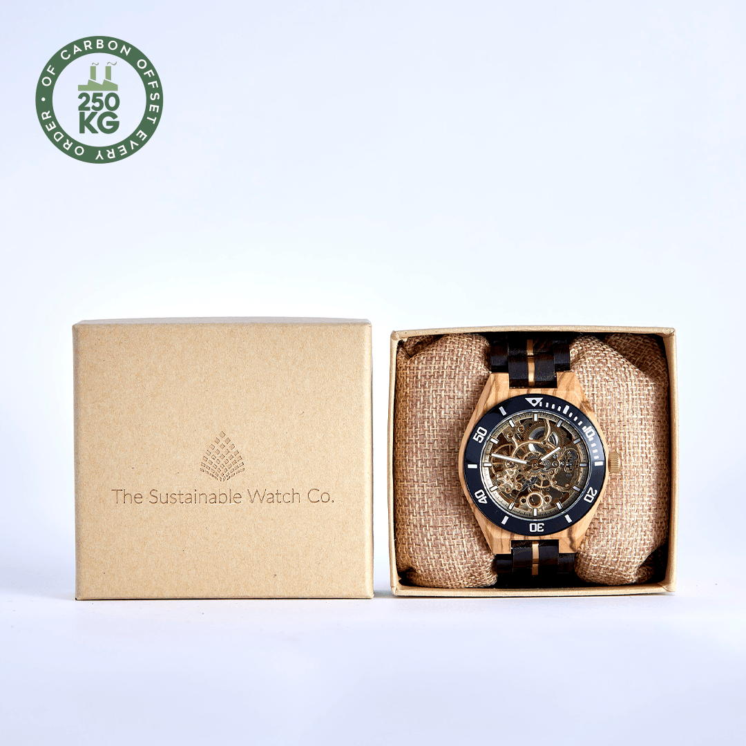 The Sustainable Watch Company – wholesale Armbandsur - Herr – The Rosewood - Mekanisk träklocka för män - handgjord och miljövänlig1