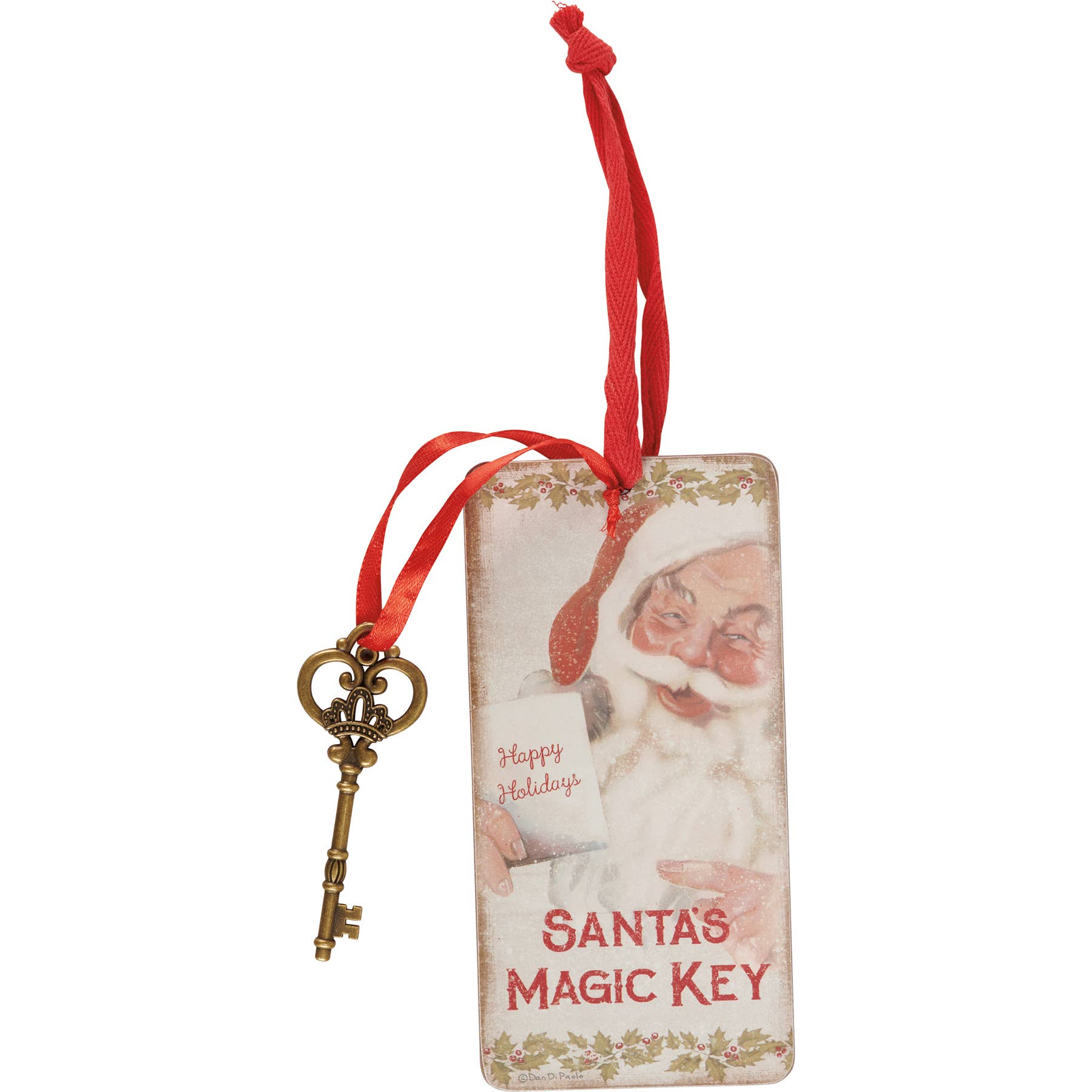 Primitives by Kathy - Wholesale Ornament - Santa's Magic Key Door Ornament2