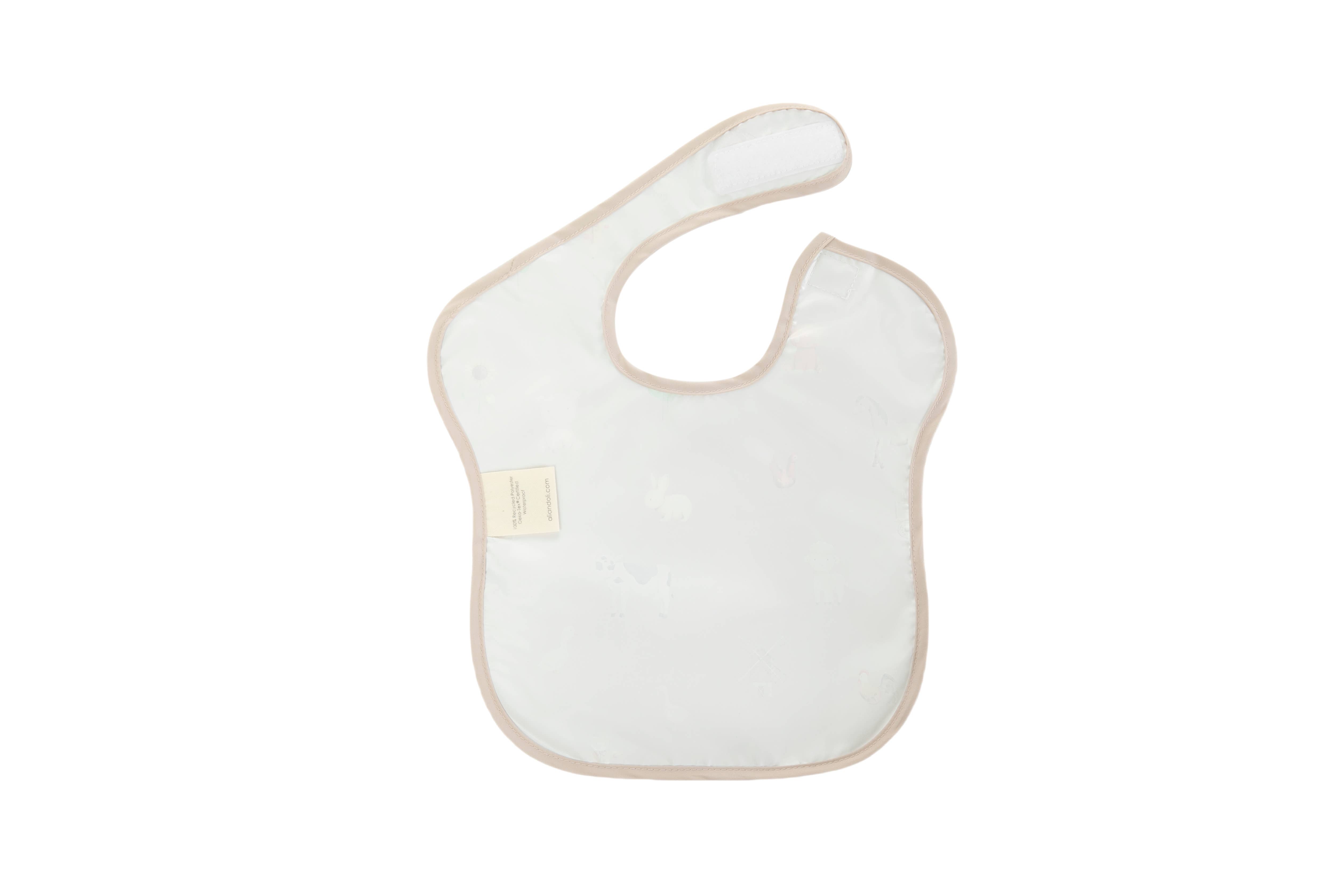 Ali+Oli – Babete para bebé – Bebé por atacado – Conjunto de 3 babadores sem mangas para bebê e criança pequena com bolso (animais)5