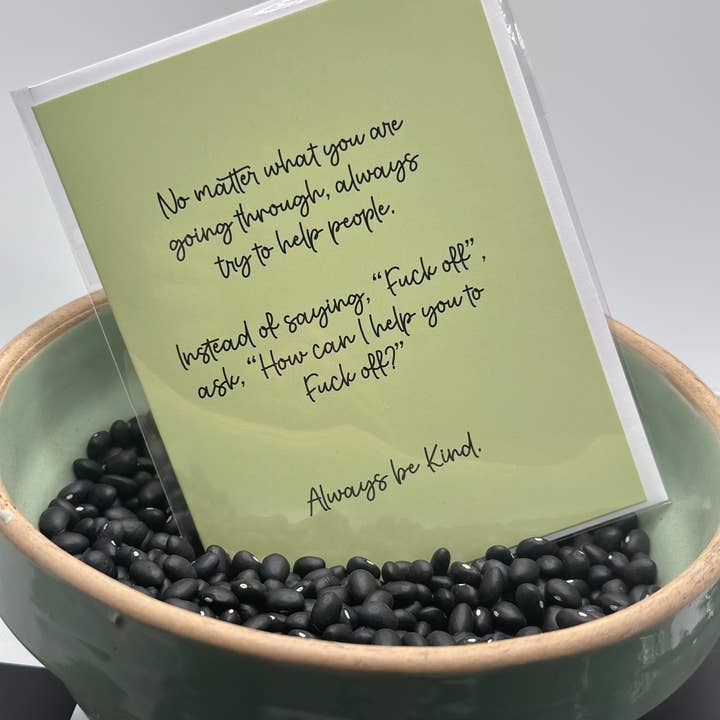 Always be Kind Greeting Card for wholesale by Crooked Halo