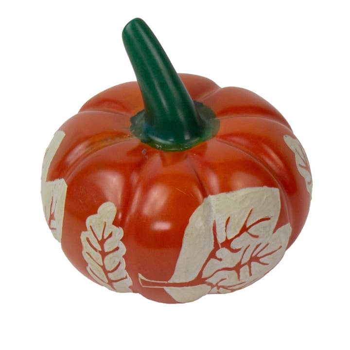 Global Crafts - Wholesale Decorative tabletop object - Soapstone Orange Pumpkin Decor2
