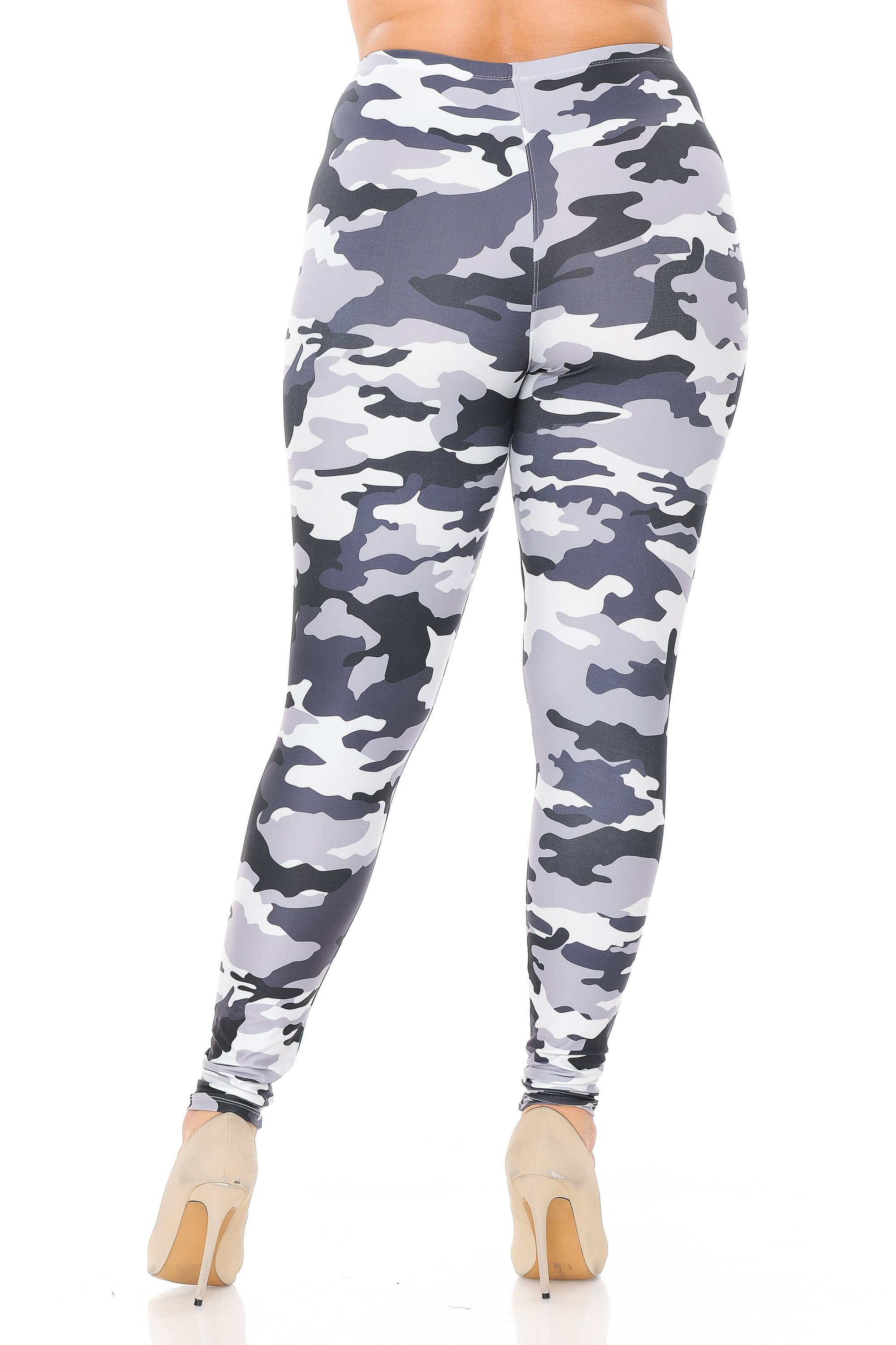 USA Fashion - Vente Legging tendance – femme - Legging de camouflage noir et blanc doux et crémeux8