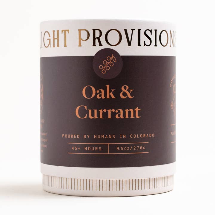 Light Provisions - Wholesale Jar/Filled Candle - 9.5 oz Oak & Currant Candle 0