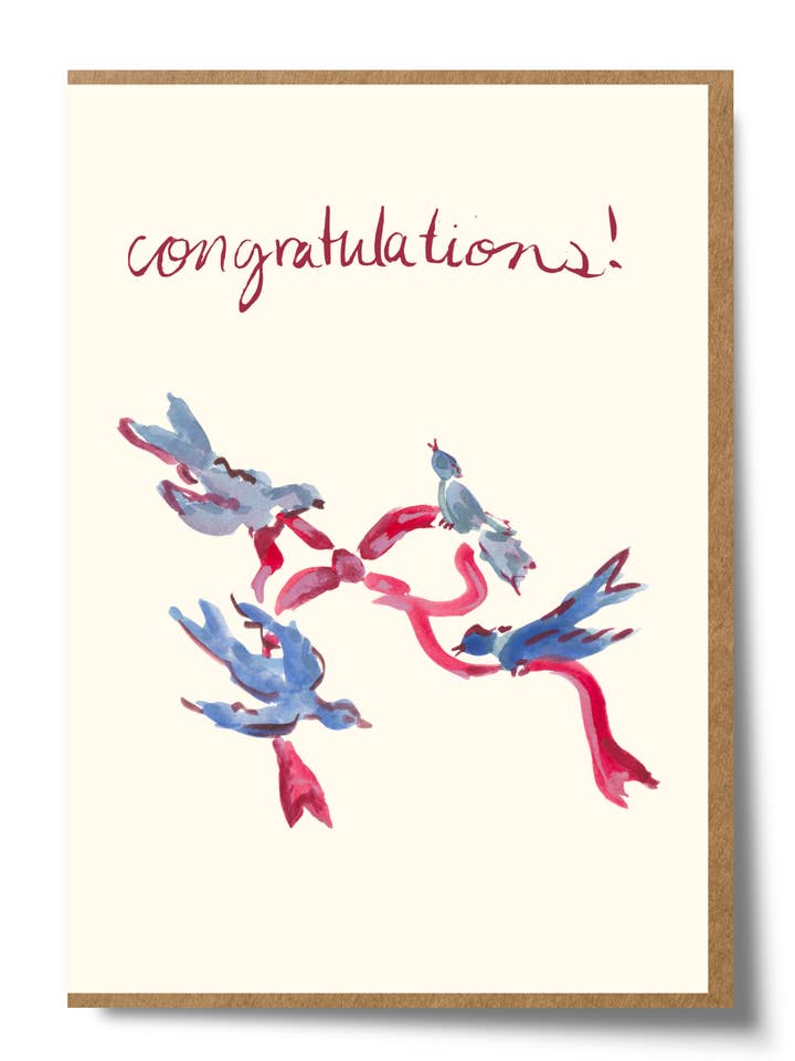 Felicitaciones Pájaros con Cinta para venta al por mayor de MaryAnna Emerson