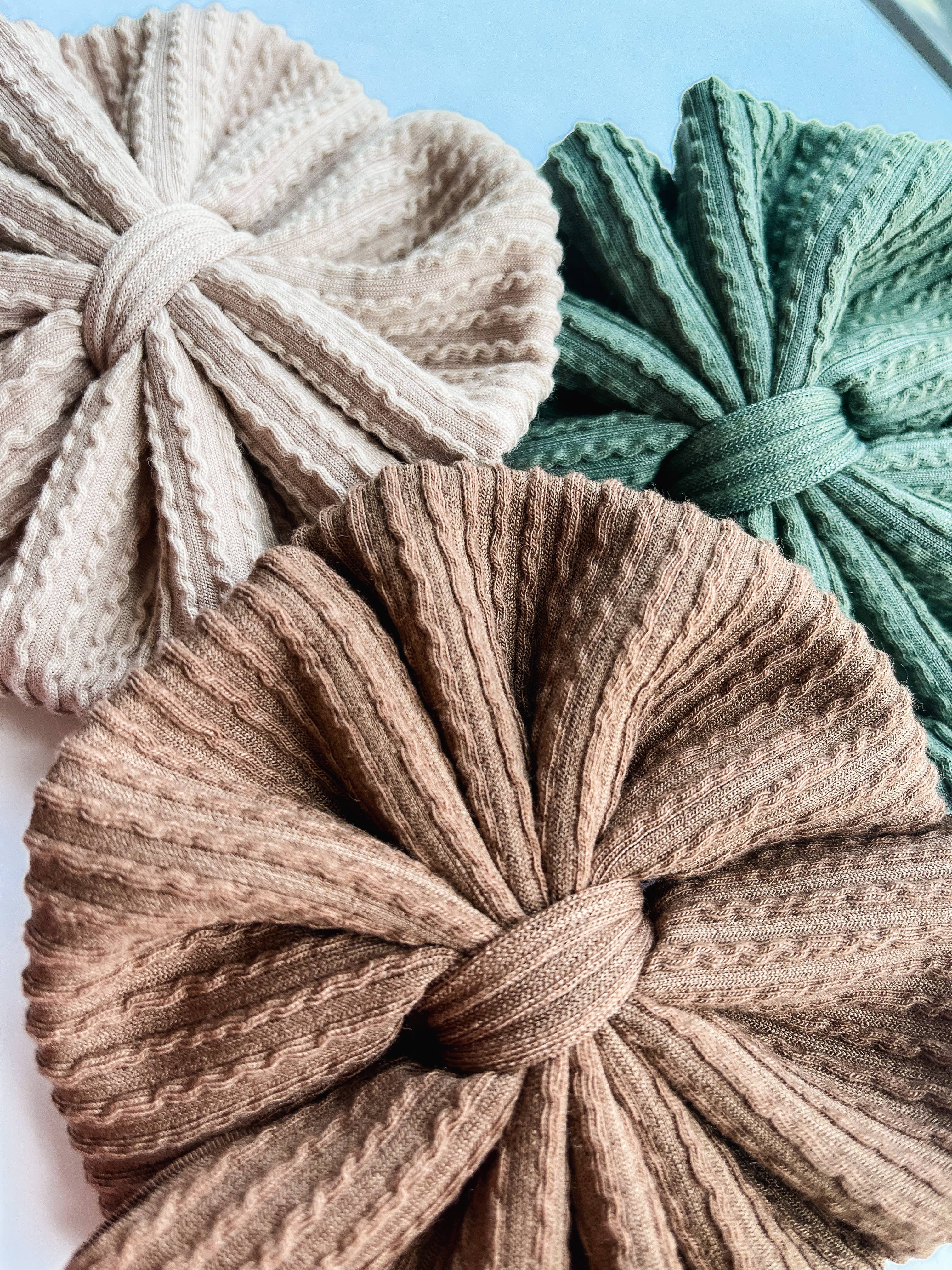 Boho + Babe - Wholesale Fashion Headband - Baby - Baby Bow Headband - Neutral Messy2