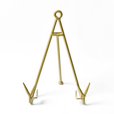 Gold Medium Flare Plate Stand for wholesale by Coton Colors