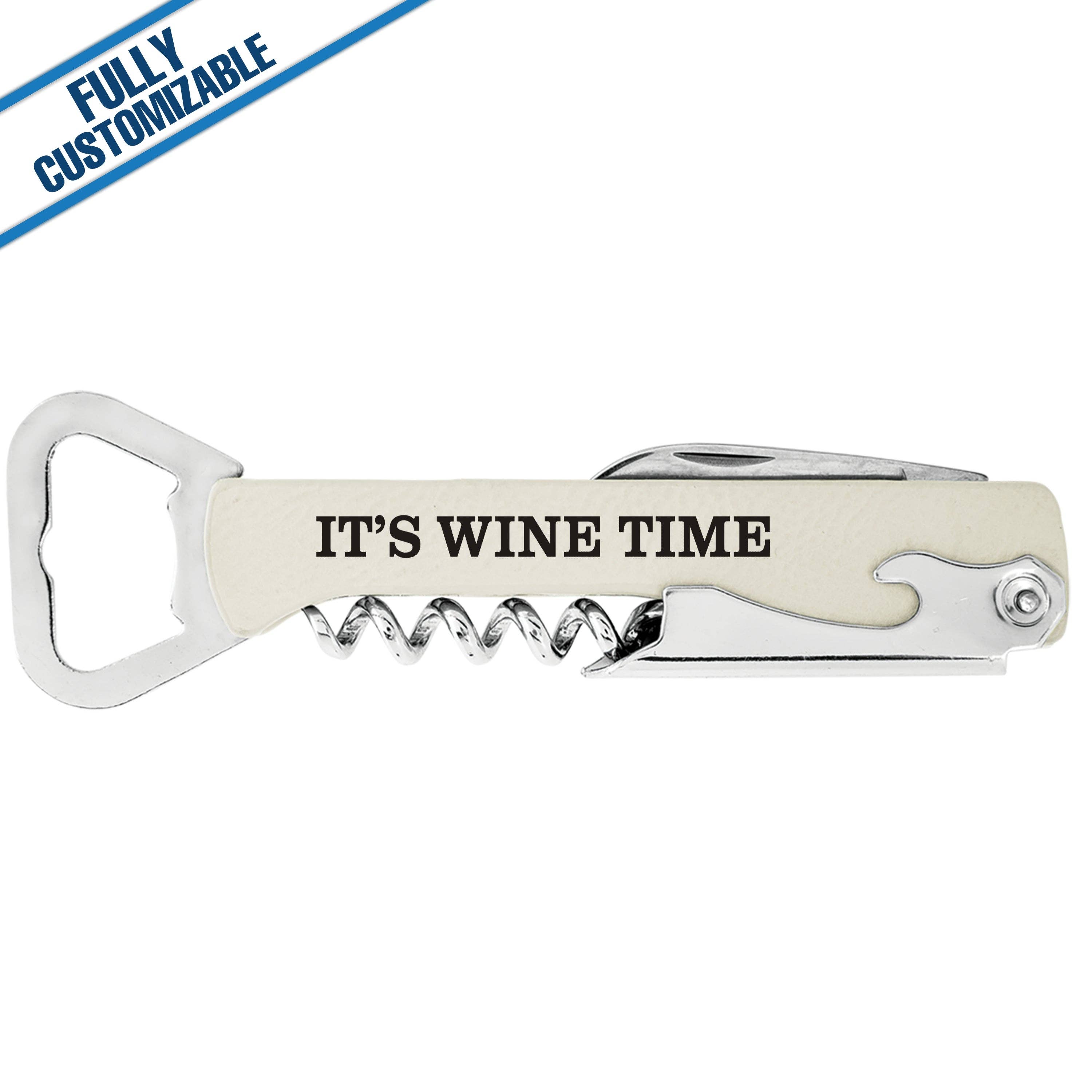 GiftWorksPlus - Vente Ouvre-bouteille/tire-bouchon - Ouvre-bouteille/ouvre-bouteille en similicuir gravé - Entièrement personnalisable14