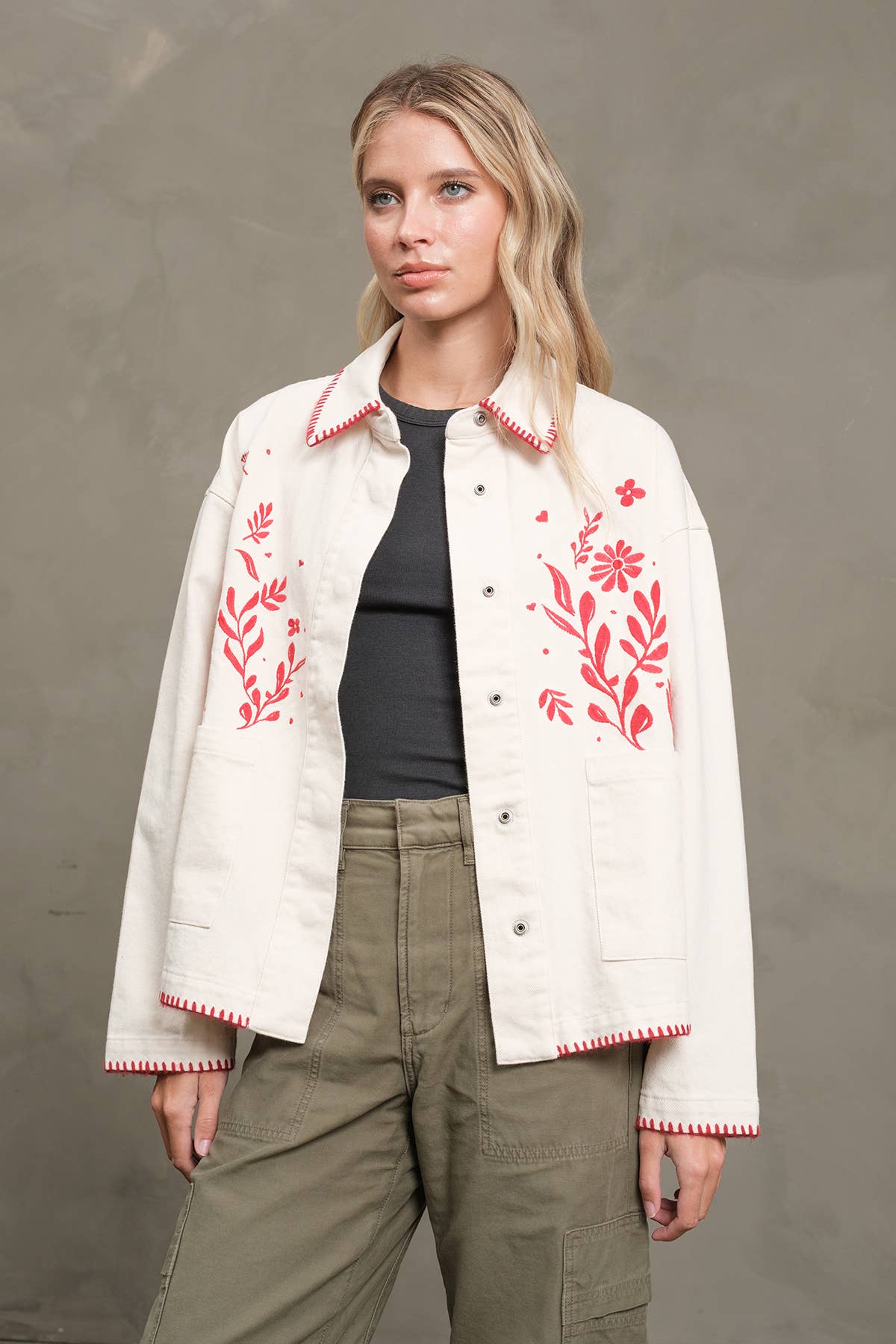 RAISONNEL - Wholesale Jacket - Women's - Embroidered Folk Jacket - RJ10750