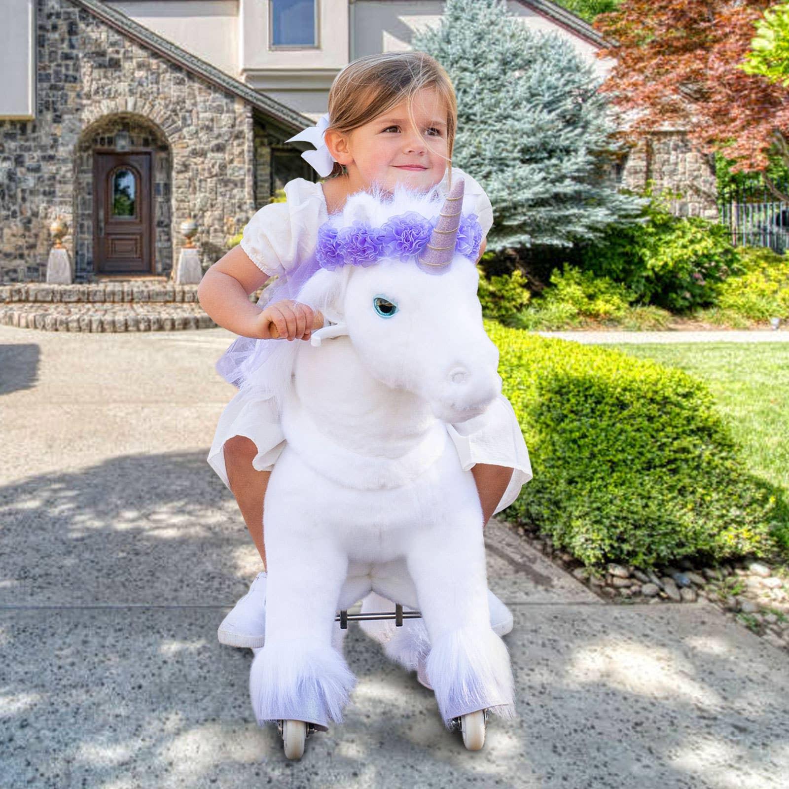 PonyCycle - Wholesale Stuffed/Plush Toy - Kids & Baby - PonyCycle Premium Ride-On Purple Unicorn | Plush Riding Toy5