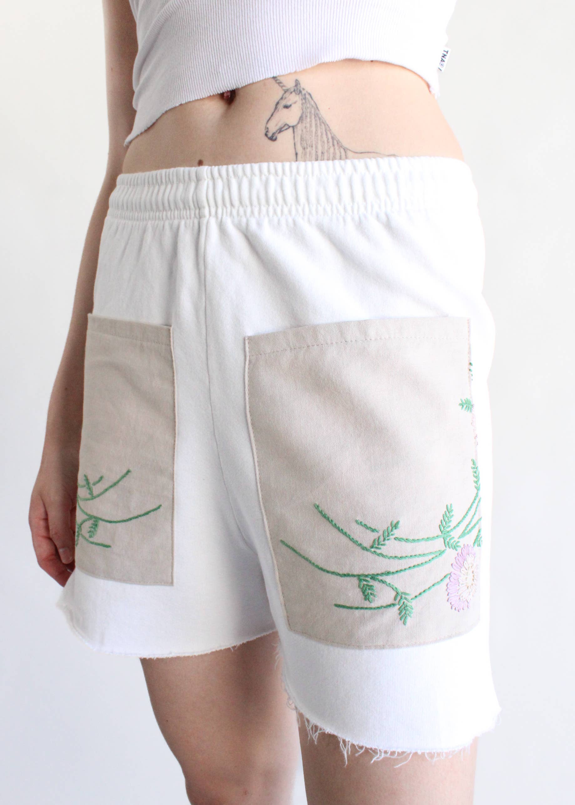 American Recycled Clothing - Wholesale Shorts - Women's - Sweat Short with Embroidered Front Pocket9