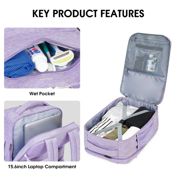 wandf - Wholesale Backpack - Unisex - Laptop Backpack 17 Inch with Wet Pocket For Spirit Airlines36