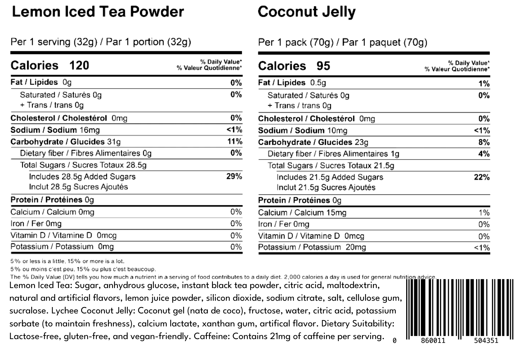 HAKUMORI - Wholesale DIY Drink Kit - Lemon Iced Tea Instant Boba Kit6