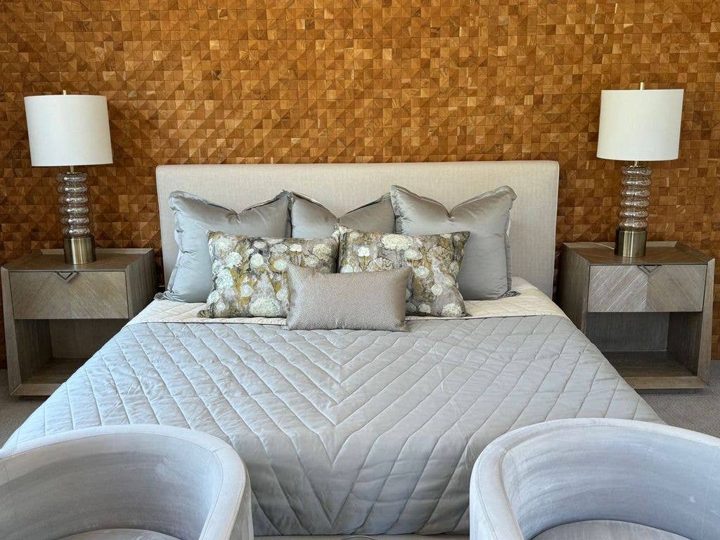 Java Creations - Vendita all'ingrosso Pannelli decorativi - Pannelli da Parete a Piramide in Teak (4 pannelli, 1,44 mq per scatola)5