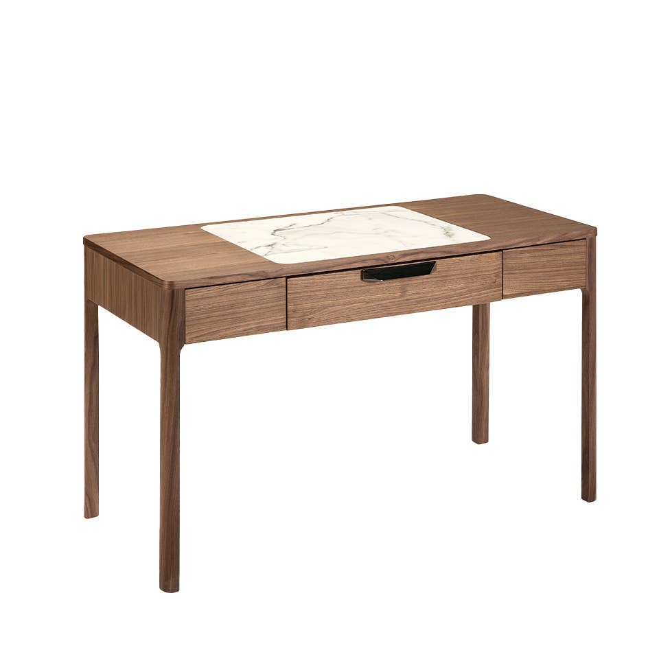 ANGEL CERDA – wholesale Console table – Walnut veneered wood dressing table with central part0