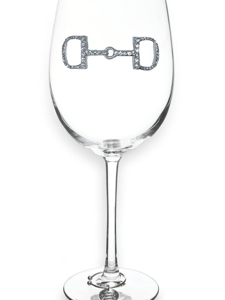 Horse Bit Jeweled Stemmed Wine Glass for wholesale by The Queens' Jewels®