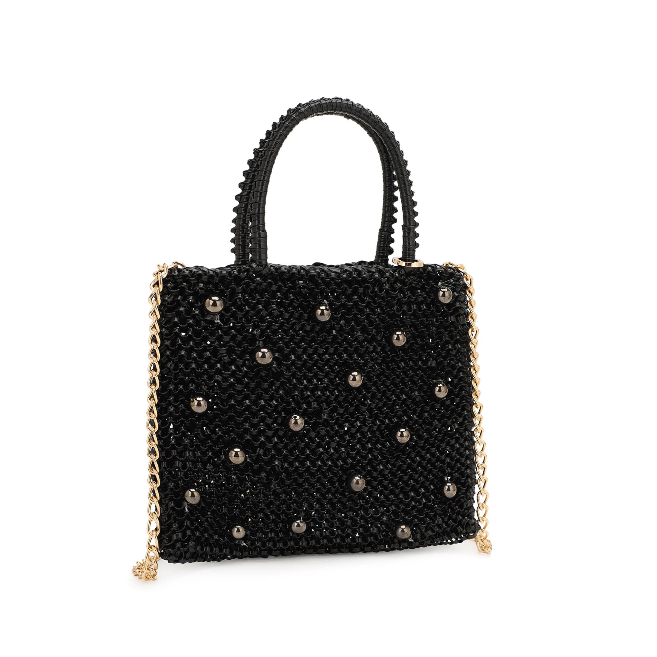 KAYLA+AVA - Wholesale Top Handle Bag - Women's - TRISHA PEARL EMBELLISHED HAND KNIT MINI BAG0