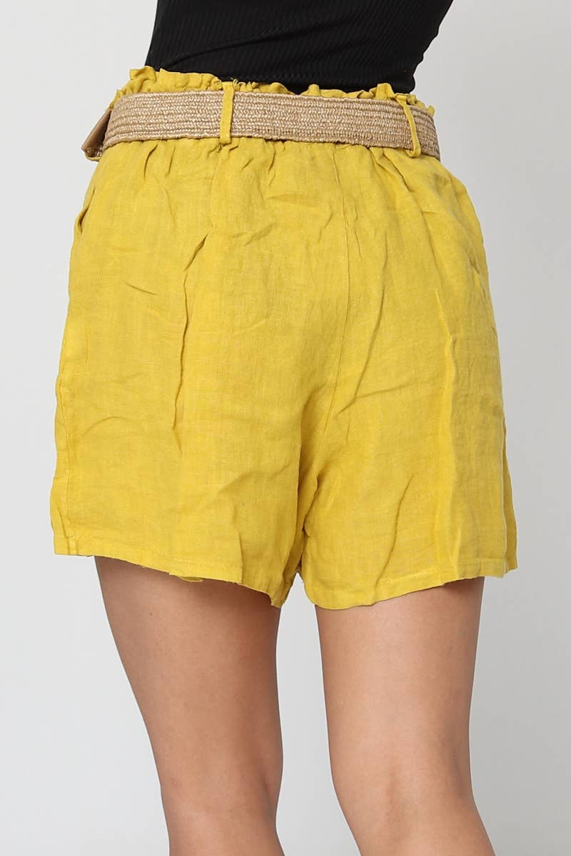 LÉA & LUC – wholesale Shorts – Dam – Shorts i 100 % linne med bälte REF. 505723