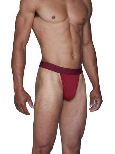 Thong - Burgundy Red-066 for wholesale by Wood Underwear
