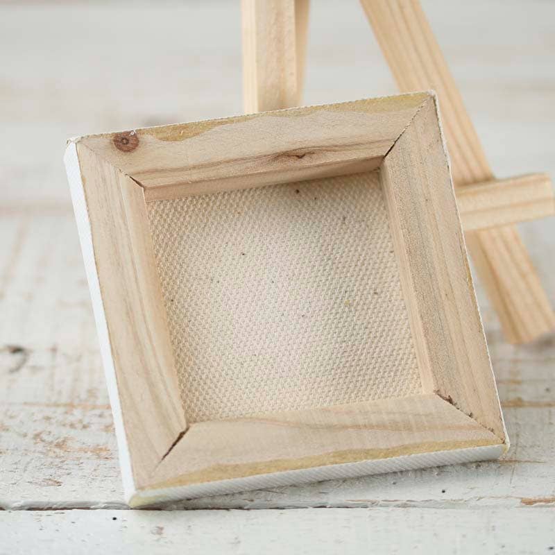 Factory Direct Craft – Tela em branco por atacado – Tela pequena Studio 71 com moldura de madeira 7,6 x 7,6 cm2