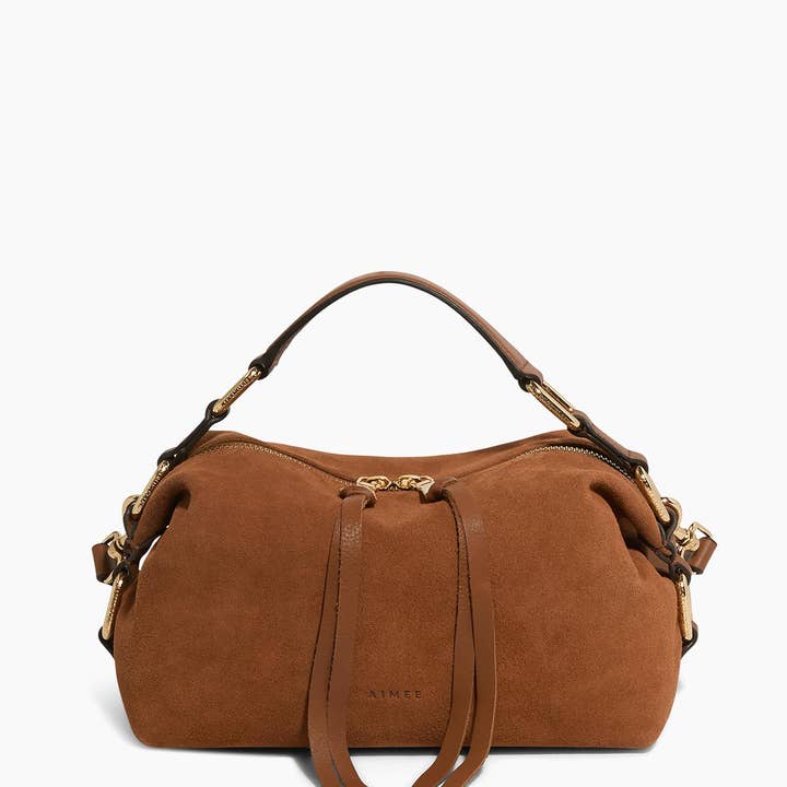 Chestnut Suede Dumpling Convertible Handheld for wholesale on Faire0