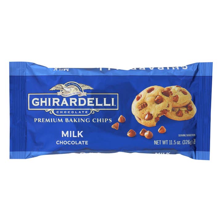 Ware Spark - Wholesale Chocolate - Ghirardelli Baking Chips - Milk Chocolate - Case Of 12 - 11.5 Oz.