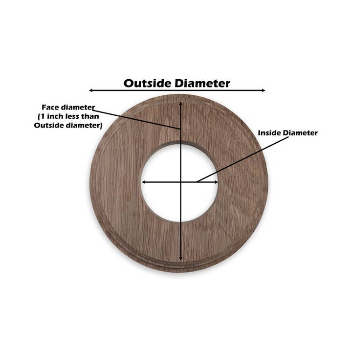 Wild Woodworker - Wholesale Plaque - Customizable White Oak Clock Insert Fitup Blank - Handmade, Versatile & Timeless