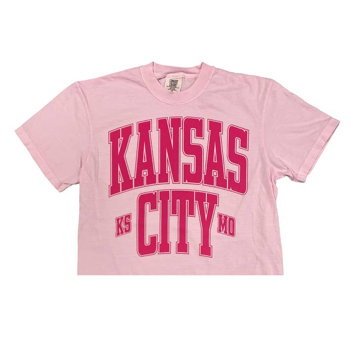 KSMO Line Crop Tee (Lt Pink) for wholesale by 1KC