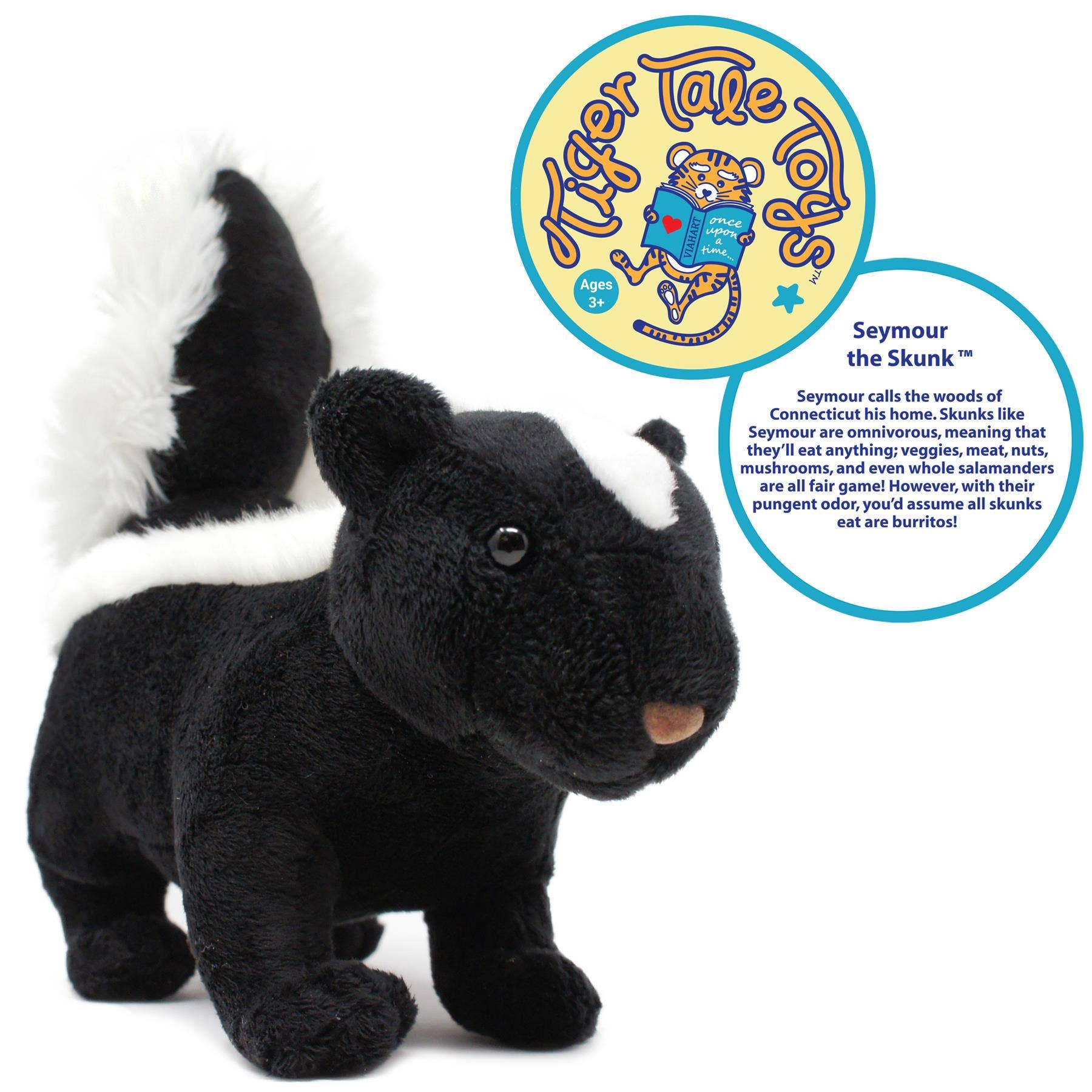 VIAHART Toy Co. - Wholesale Stuffed/Plush Toy - Kids & Baby - Seymour The Skunk | 9 Inch Stuffed Animal Plush2