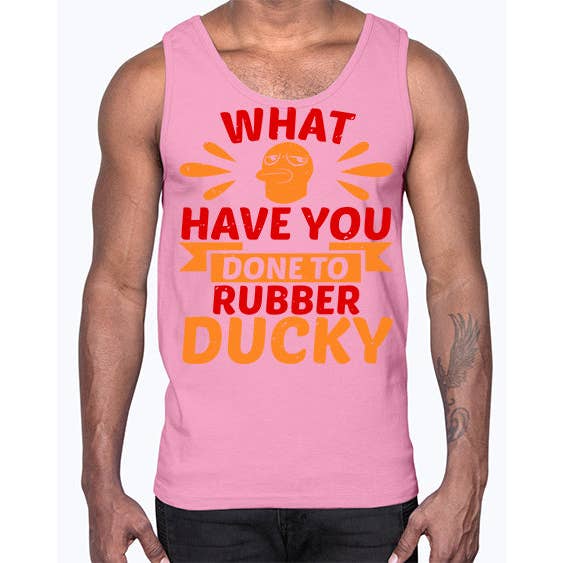 tshirt unlimited - Wholesale Tank top – Men's - What Have You Done To Rubber Ducky Style 9#- ducks- Cotton Tank2