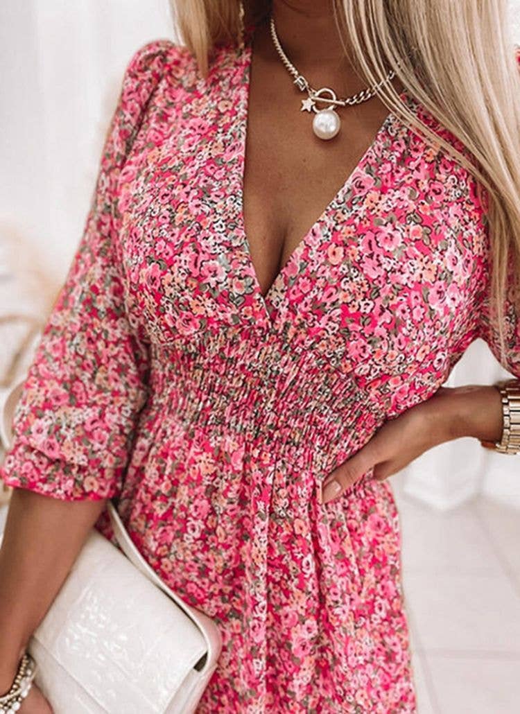 YNIQUE – wholesale Dress – Women's – Women's Dresses Bohemian Casual Short Sleeve Dress1