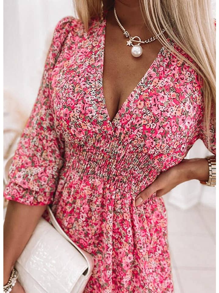 YNIQUE – wholesale Dress – Women's – Women's Dresses Bohemian Casual Short Sleeve Dress1