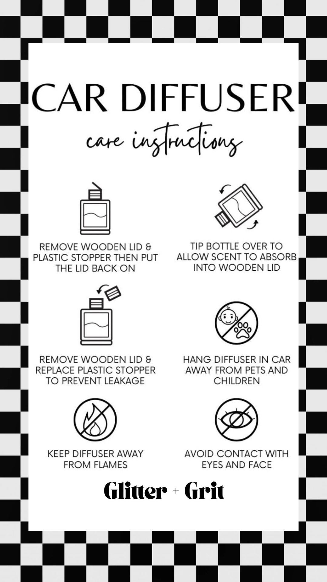 Glitter and Grit - Vente Diffuseur à tiges - Diffuseur de voiture 1